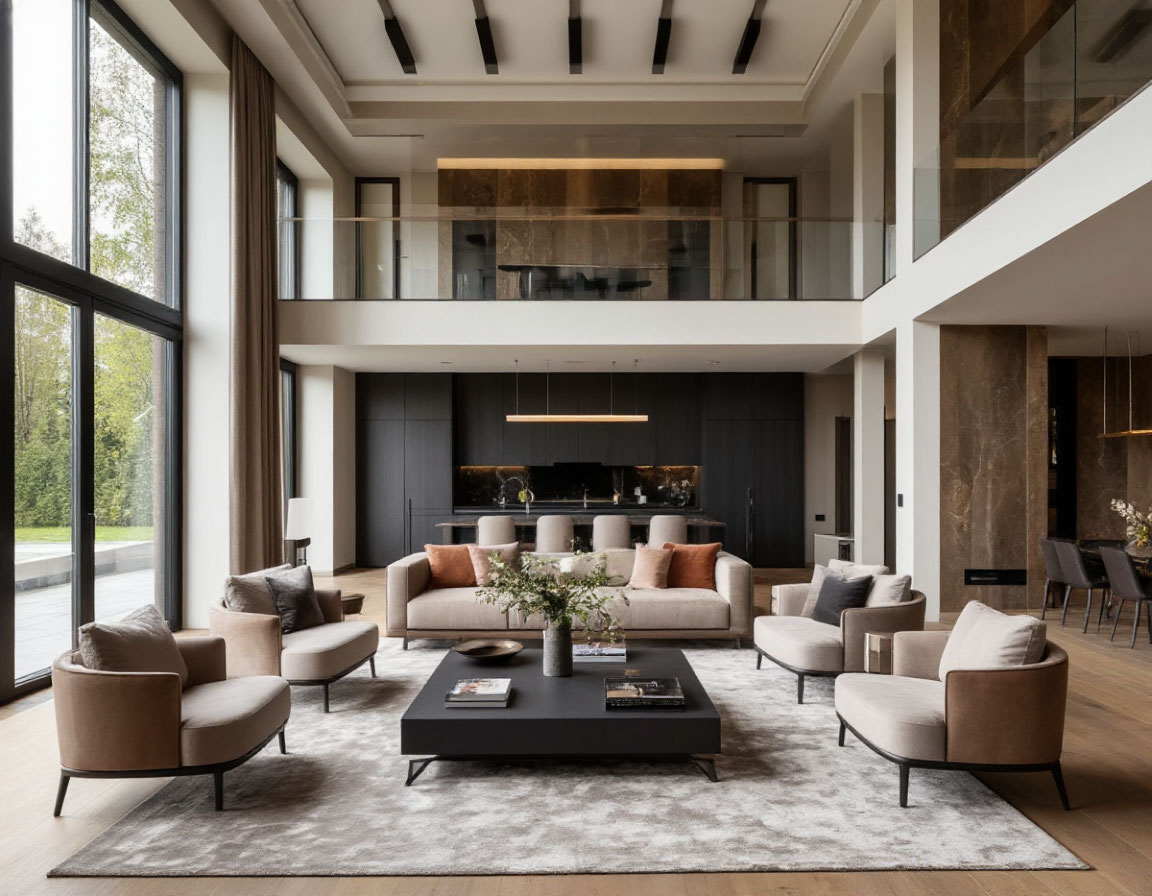 Фото дизайна особняка в Подмосковье